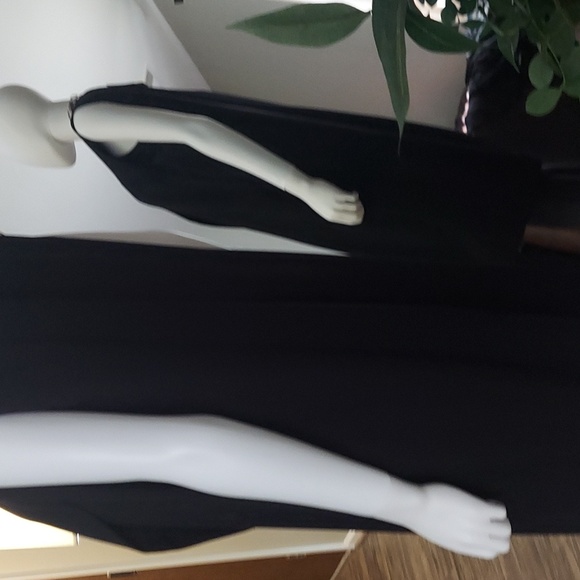 H By Halston black open vest knee length - Picture 4 of 5